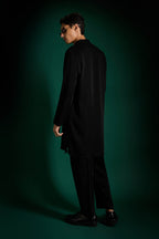 Disc Hand Designer Kurta - Black