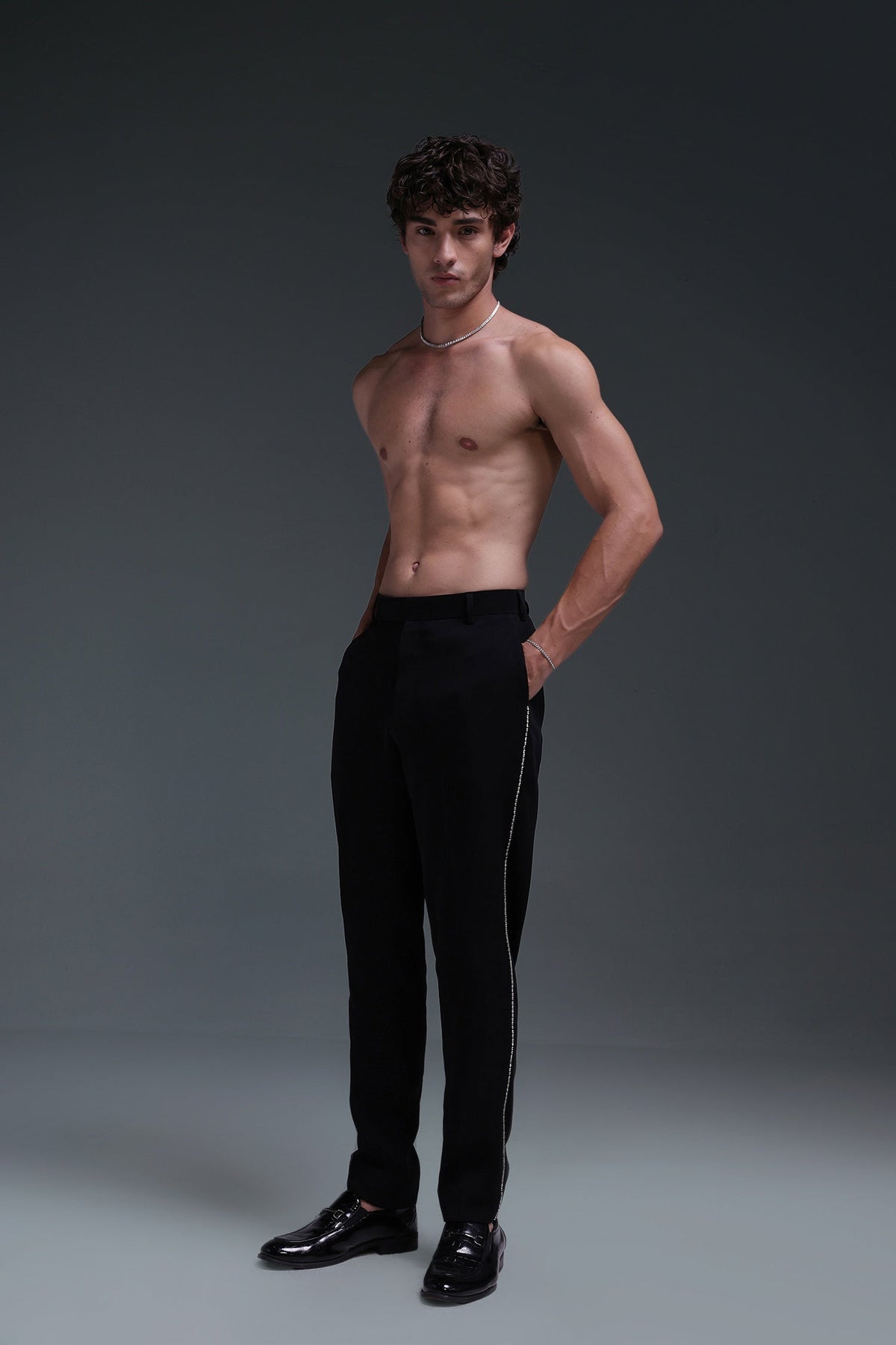 Balze(Rhine Stones) - Hand Embroidered Designer Trouser