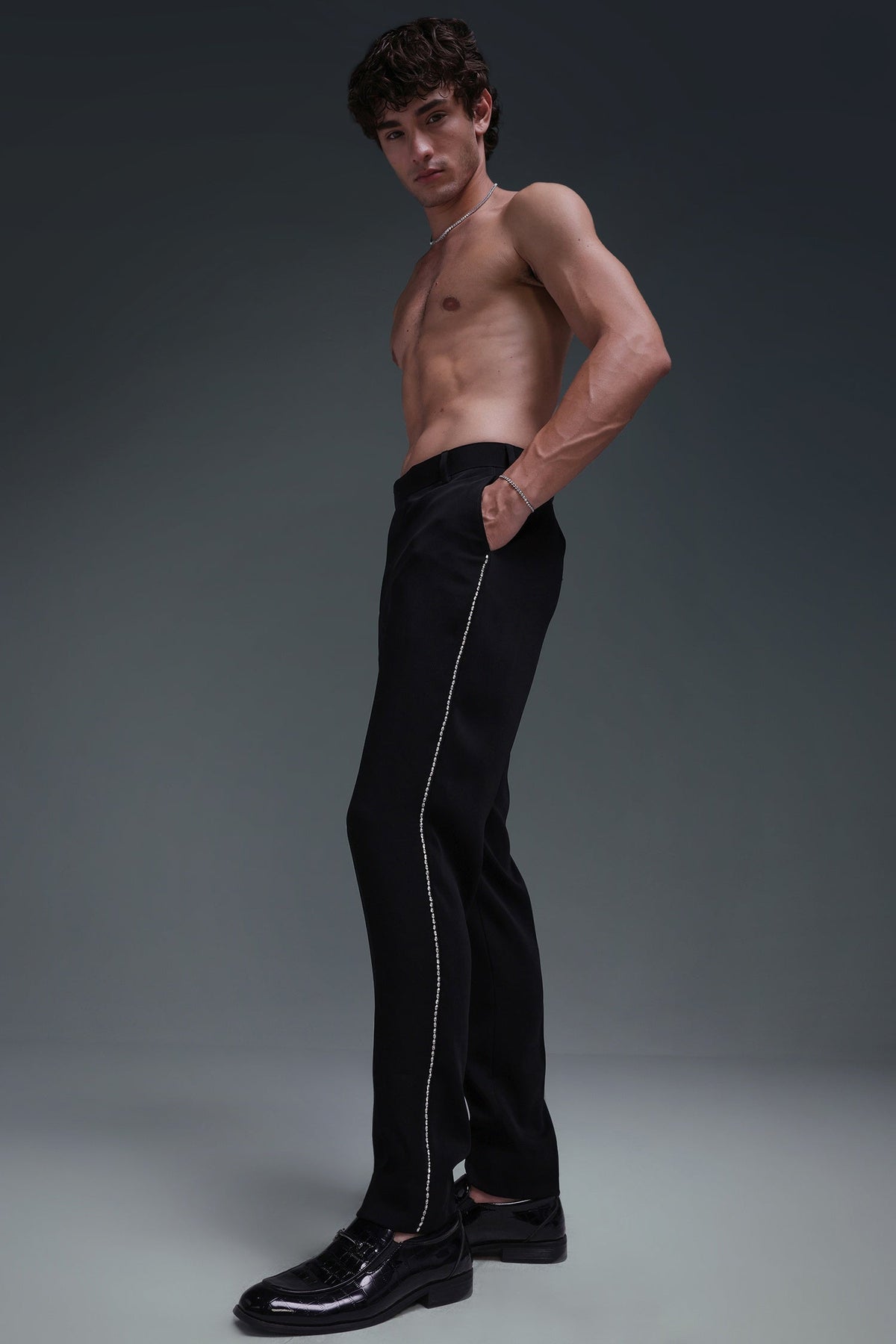 Balze(Rhine Stones) - Hand Embroidered Designer Trouser