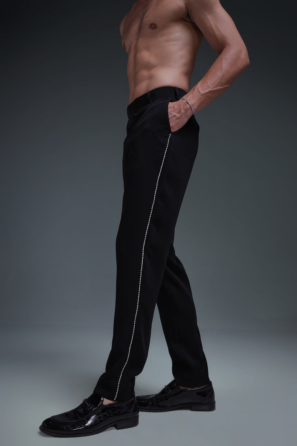 Balze(Rhine Stones) - Hand Embroidered Designer Trouser