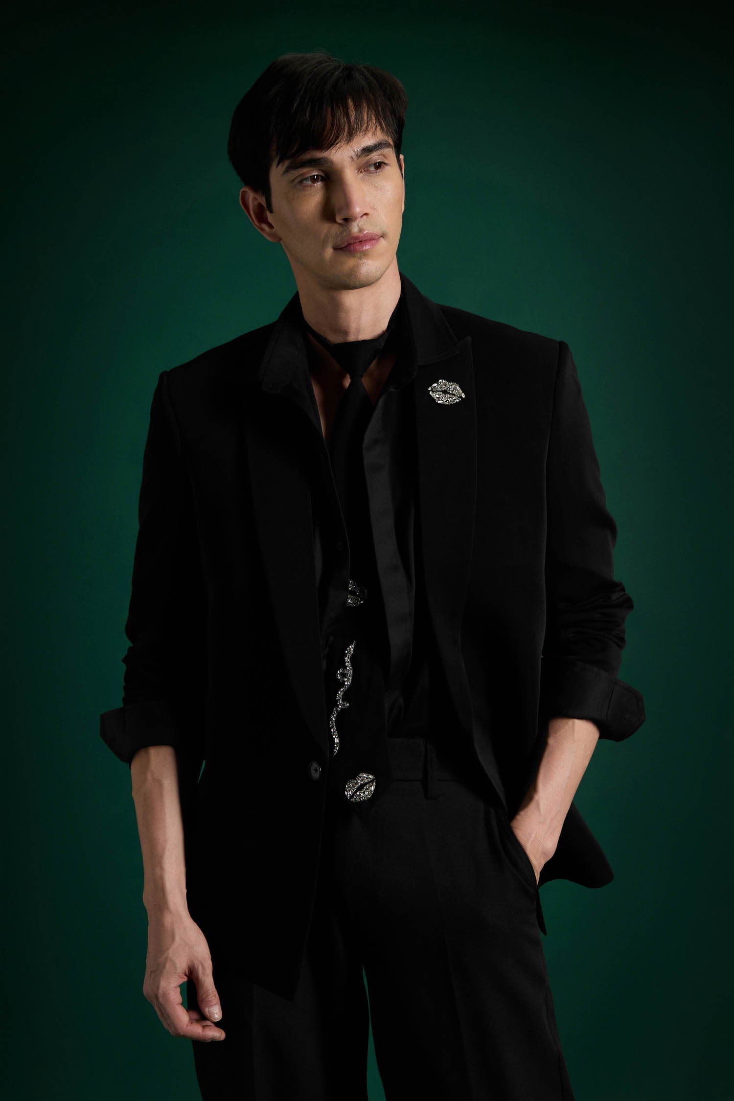 Kiss(Lips) - Hand Embroidered Designer Tuxedo