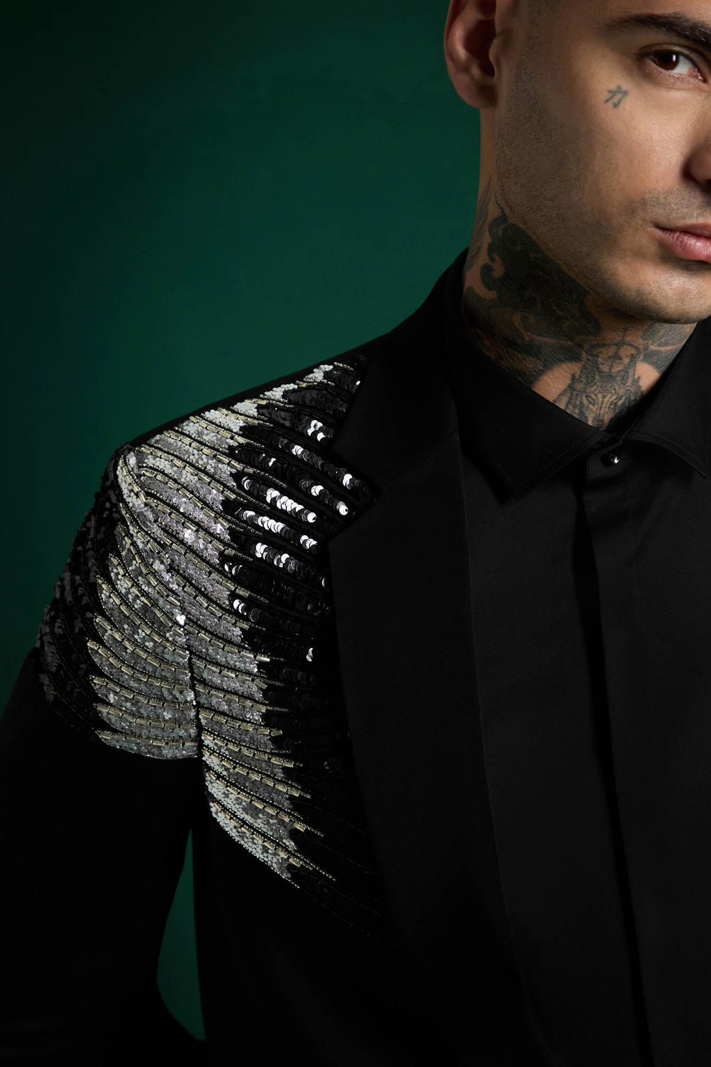Silver Gild - Hand Embroidered Designer Tuxedo