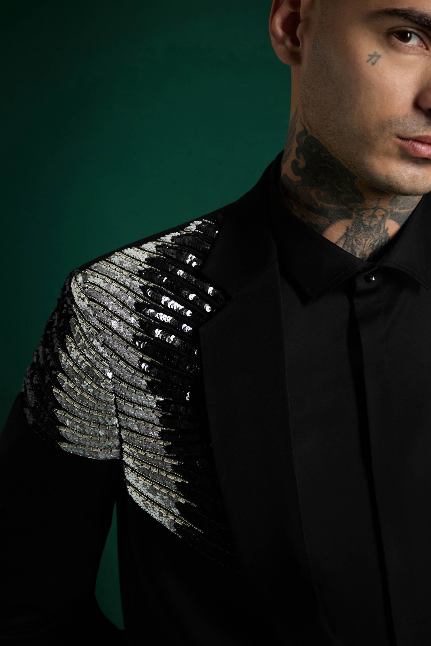 Silver Gild - Hand Embroidered Designer Tuxedo