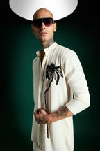 Lei Hand Embroidered Designer Kurta Set - Ivory