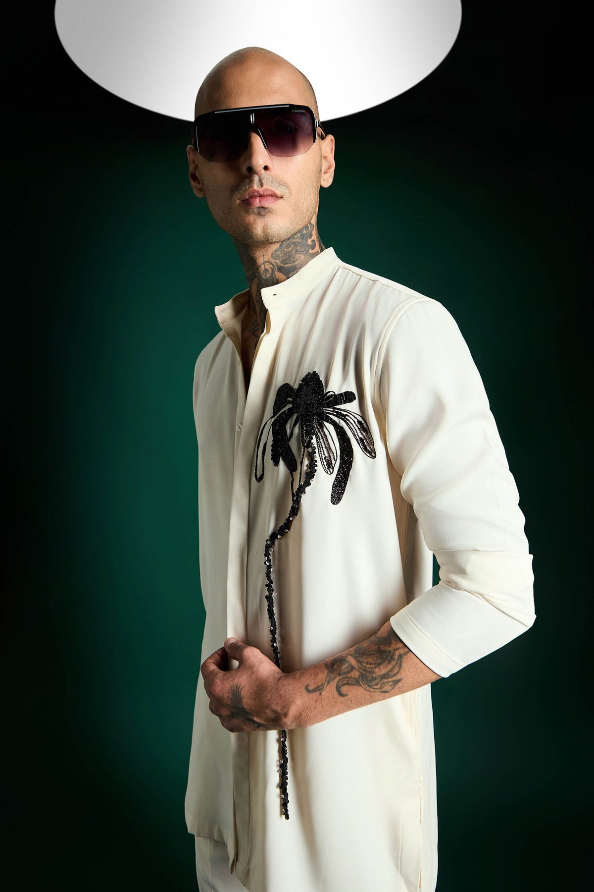 Lei Hand Embroidered Designer Kurta Set - Ivory