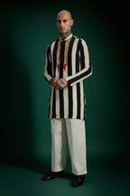 Regalia Hand Embroidered Designer Kurta - Black