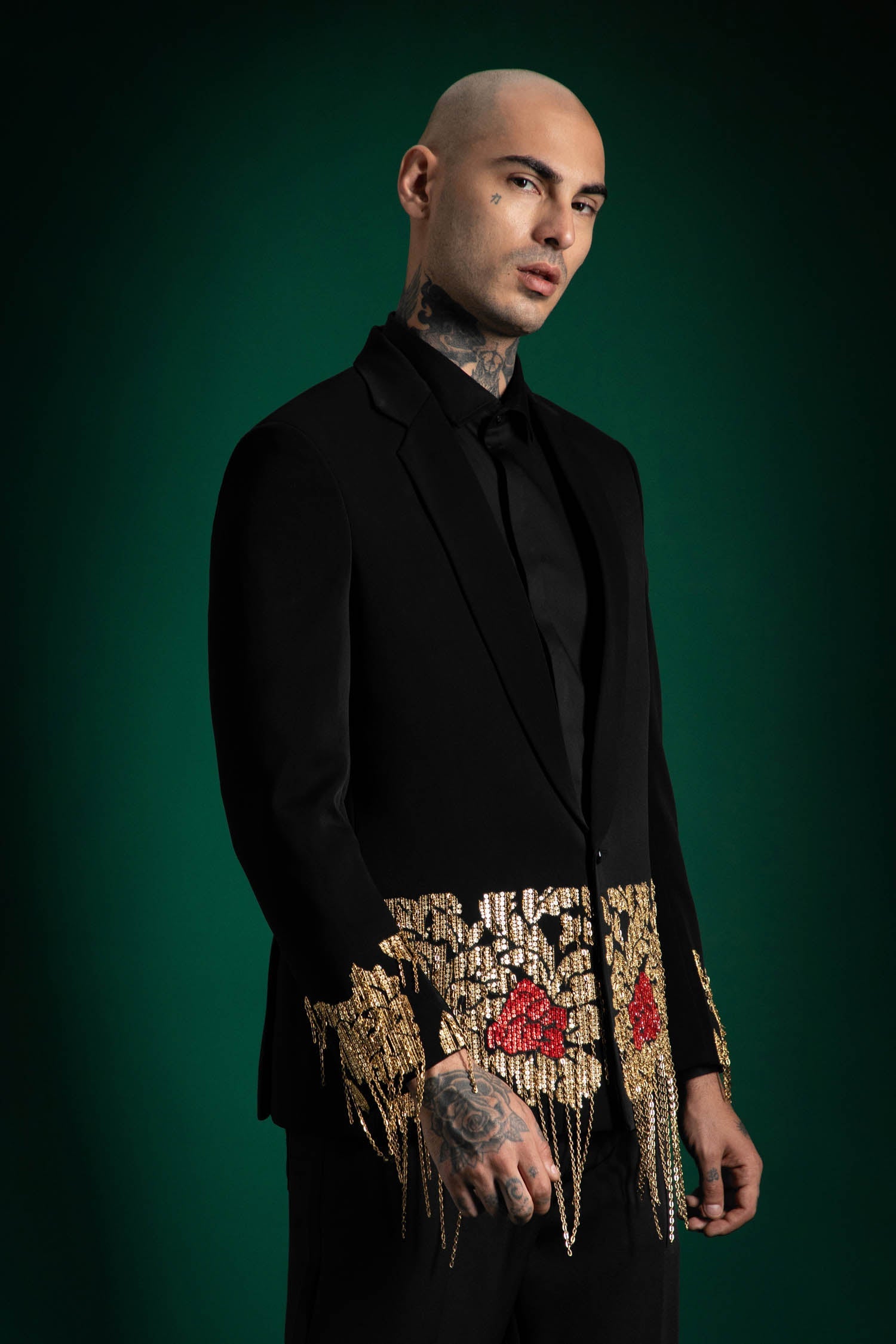 Golden Crest - Hand Embroidered Designer Tuxedo