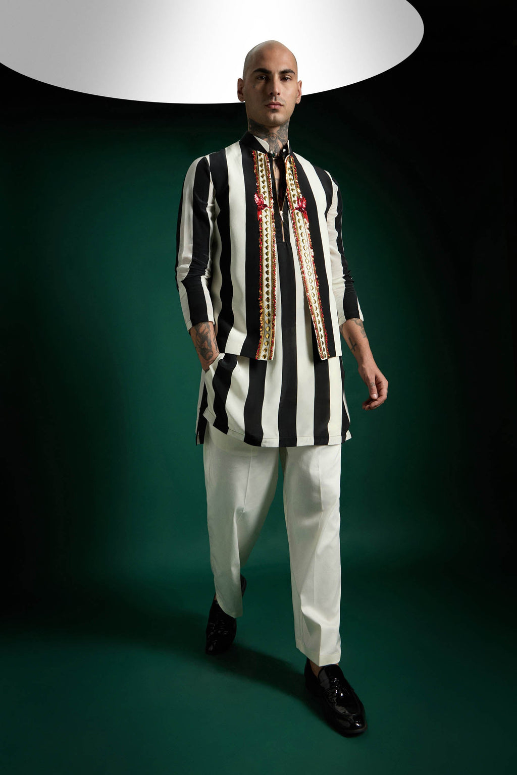 Regalia Hand Embroidered Designer Bundi Set