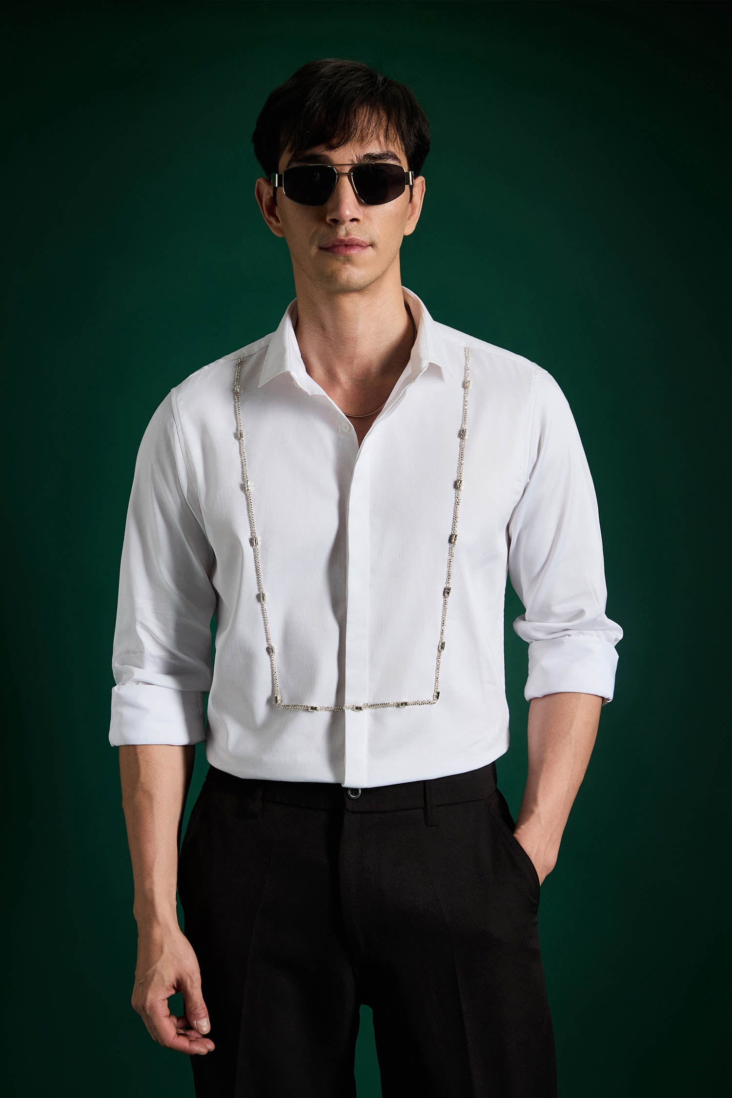 Forms- Hand Embroidered Designer Shirt