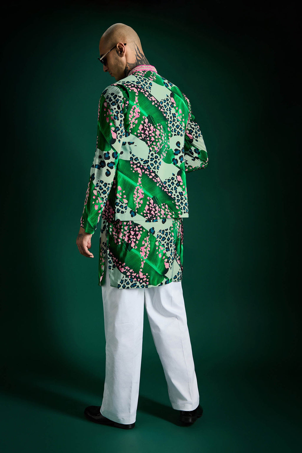 Banana Leaf-hand Embroidered Designer Bundi