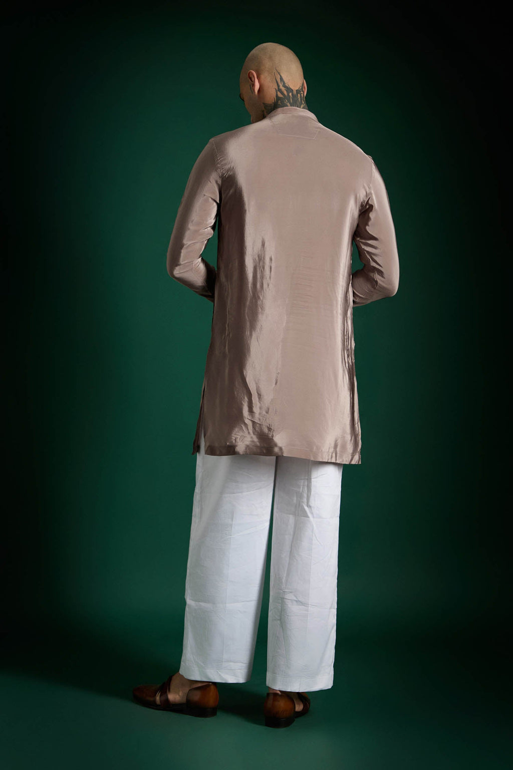 Bud Hand Embroidered Designer Kurta - Lilac Luster
