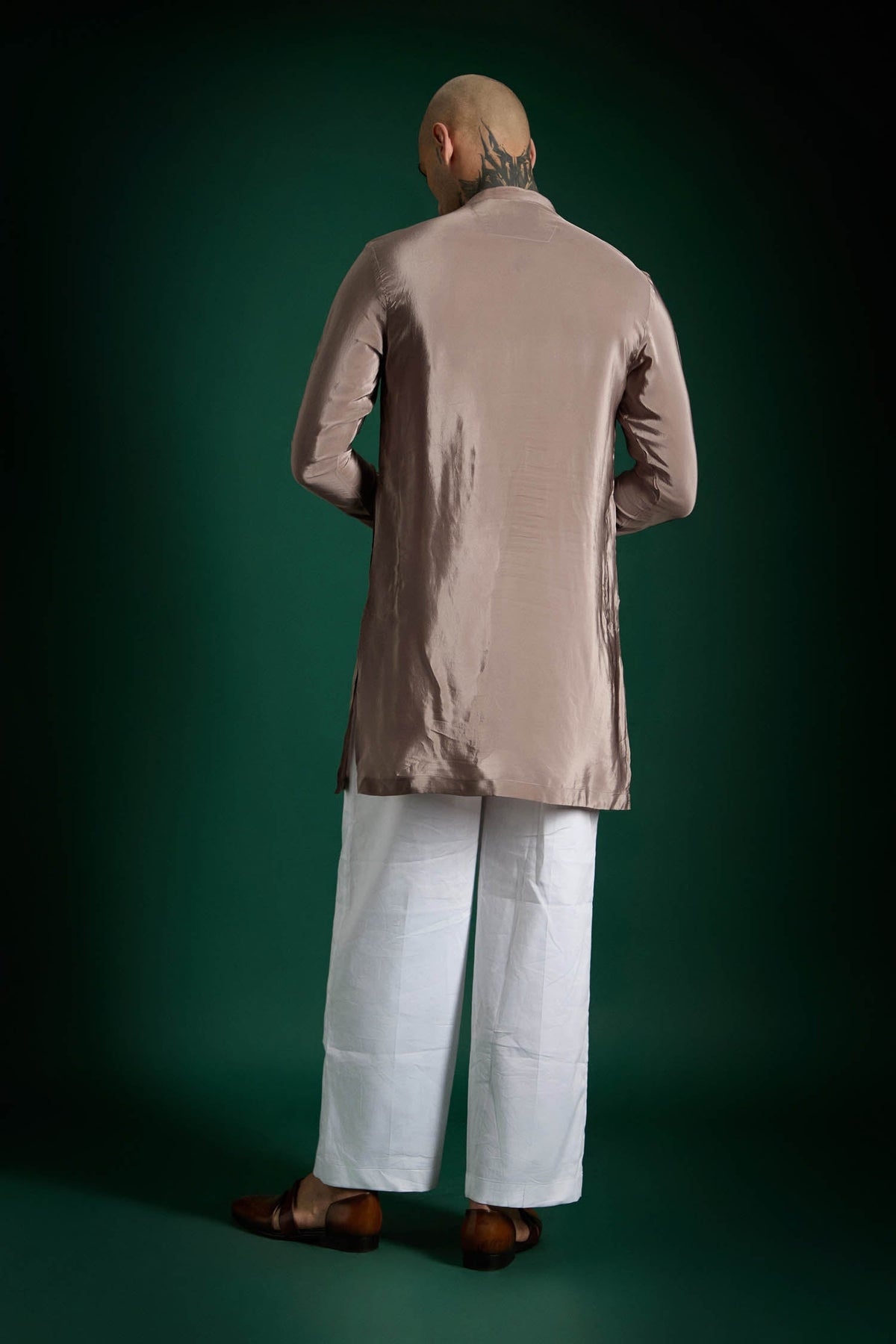 Bud Hand Embroidered Designer Kurta - Lilac Luster