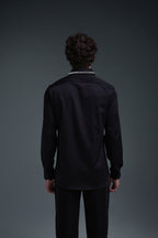 Kingsley - Hand Embroidered Designer Shirt - Black