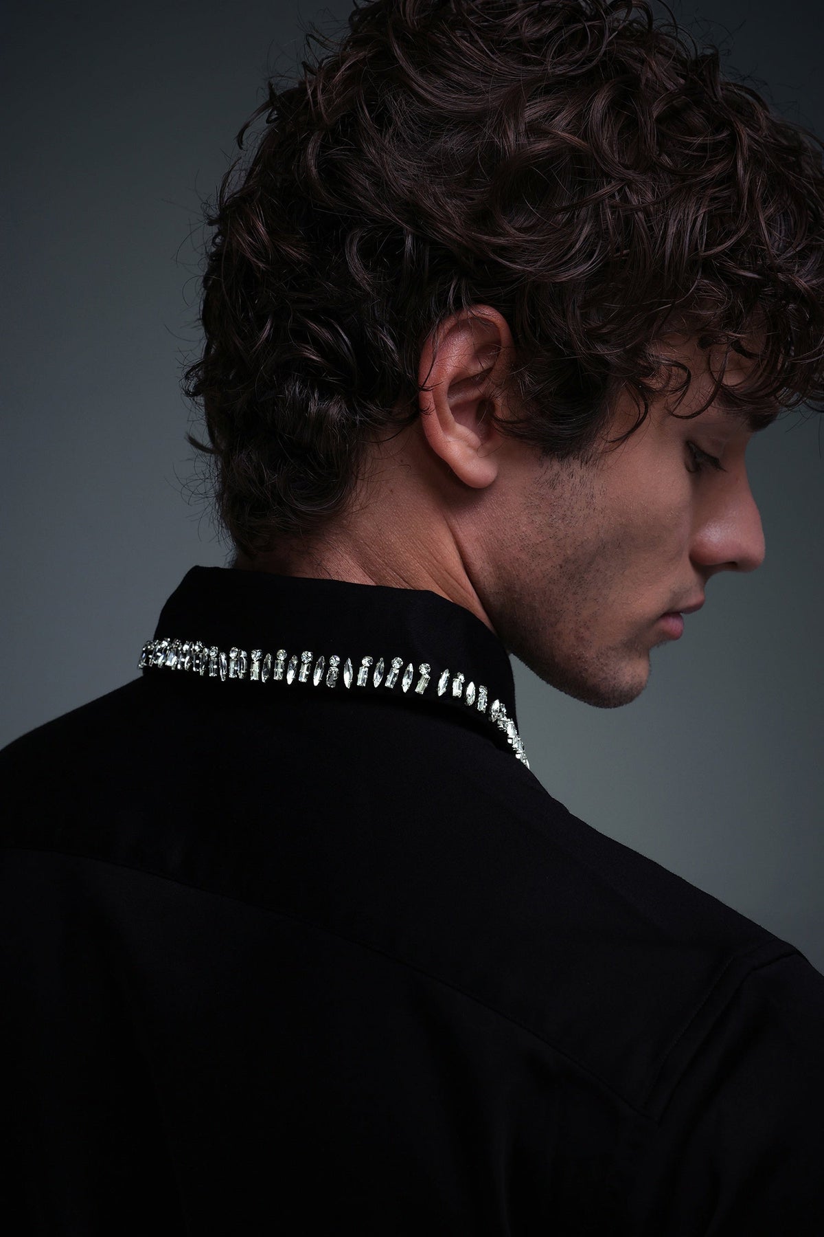 Kingsley - Hand Embroidered Designer Shirt - Black