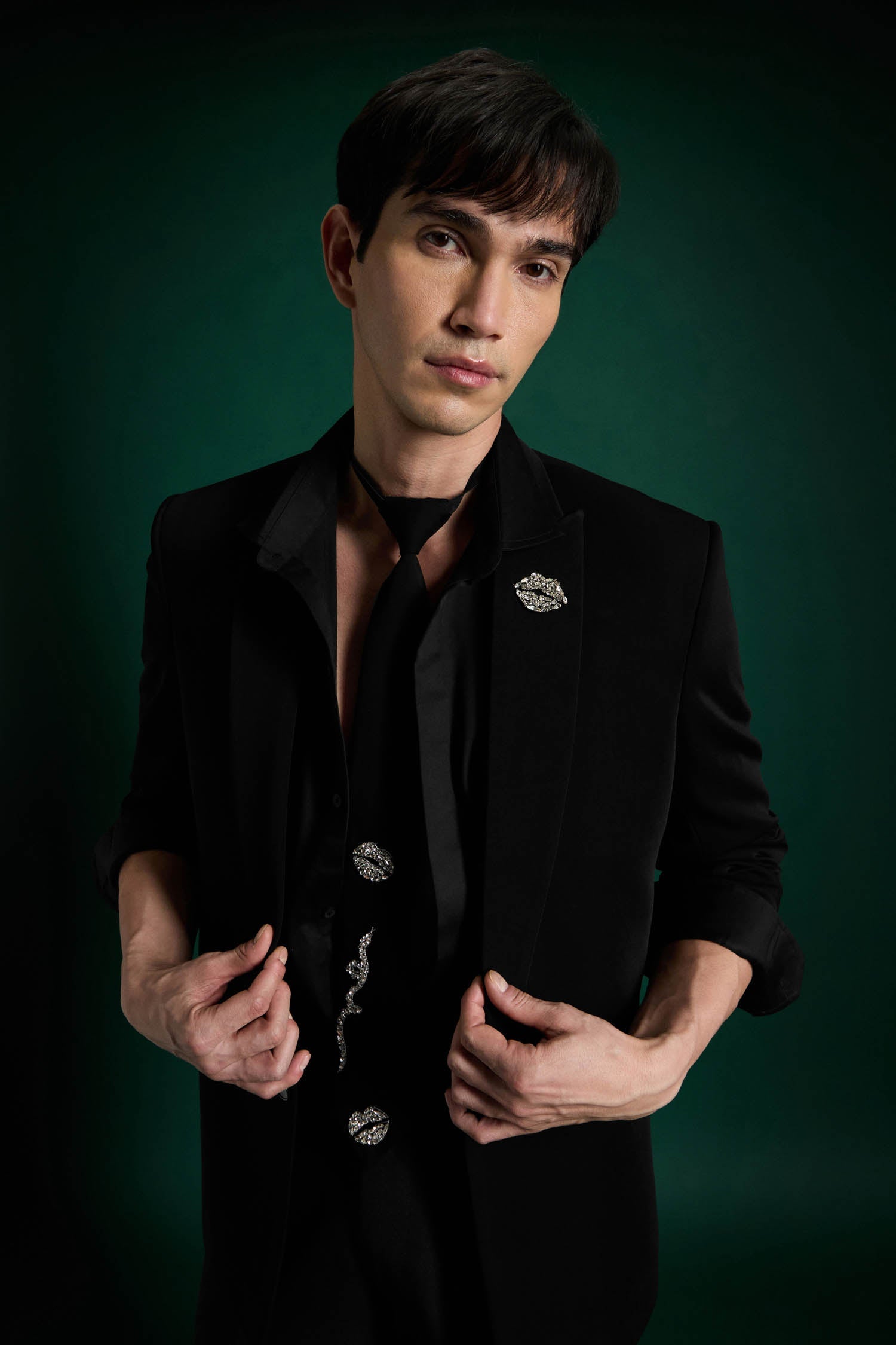 Kiss(Lips) - Hand Embroidered Designer Tuxedo