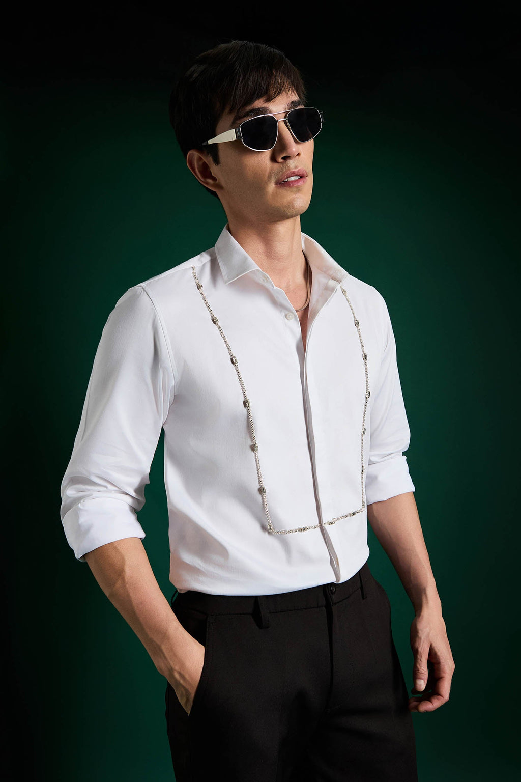 Forms- Hand Embroidered Designer Shirt