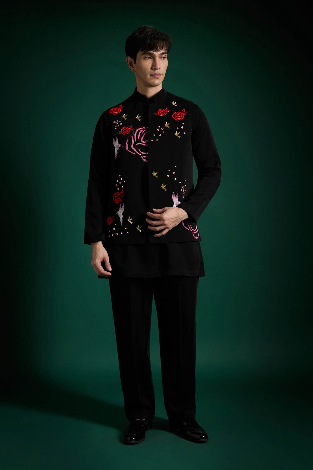 Meadows - Hand Embroidered Designer Bundi