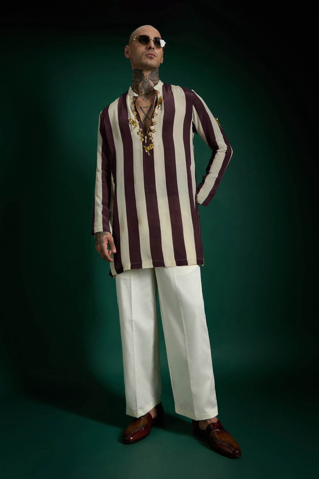 Crest- Hand Embroidered Designer Kurta