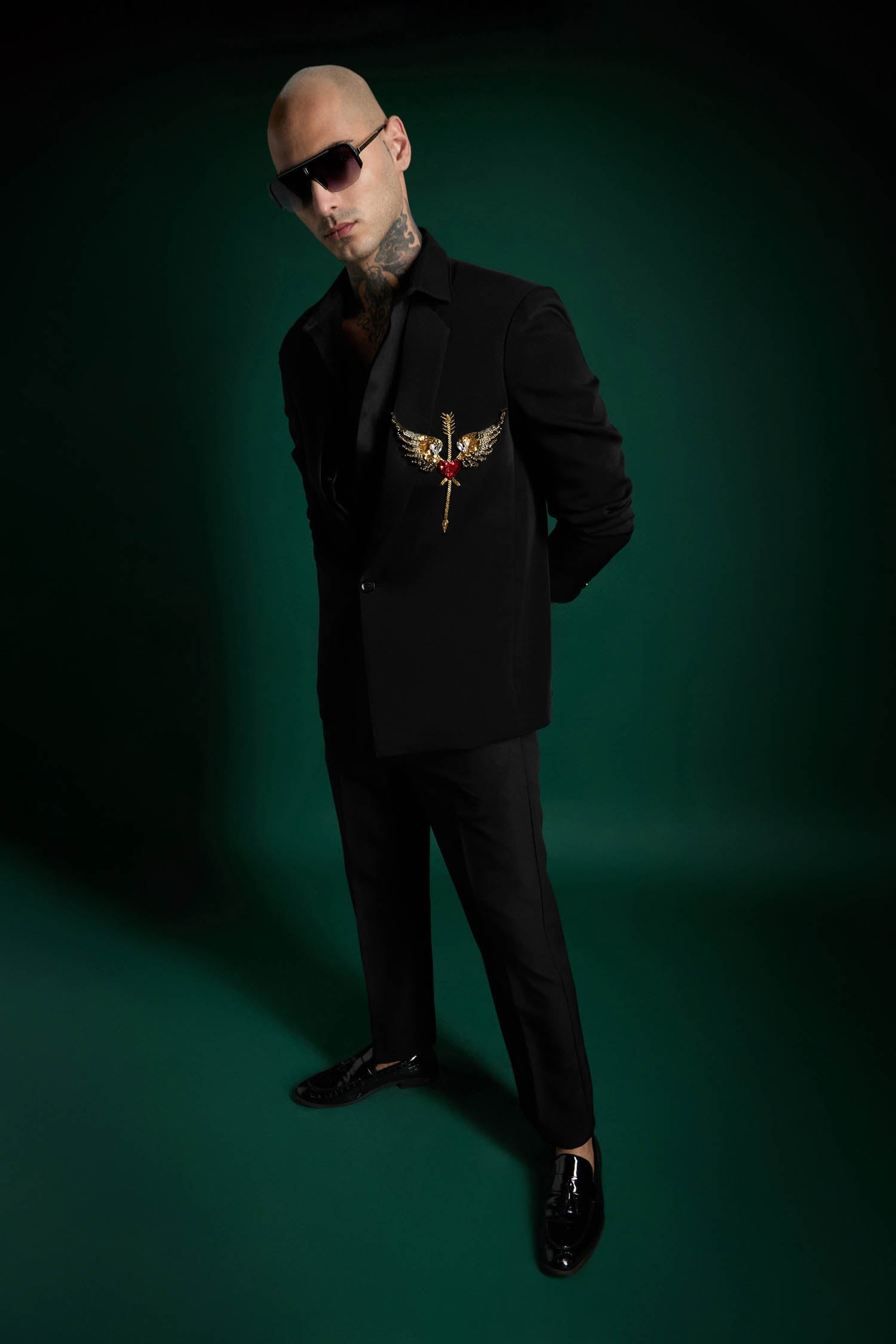 Heart Wing- Hand Embroidered Designer Tuxedo