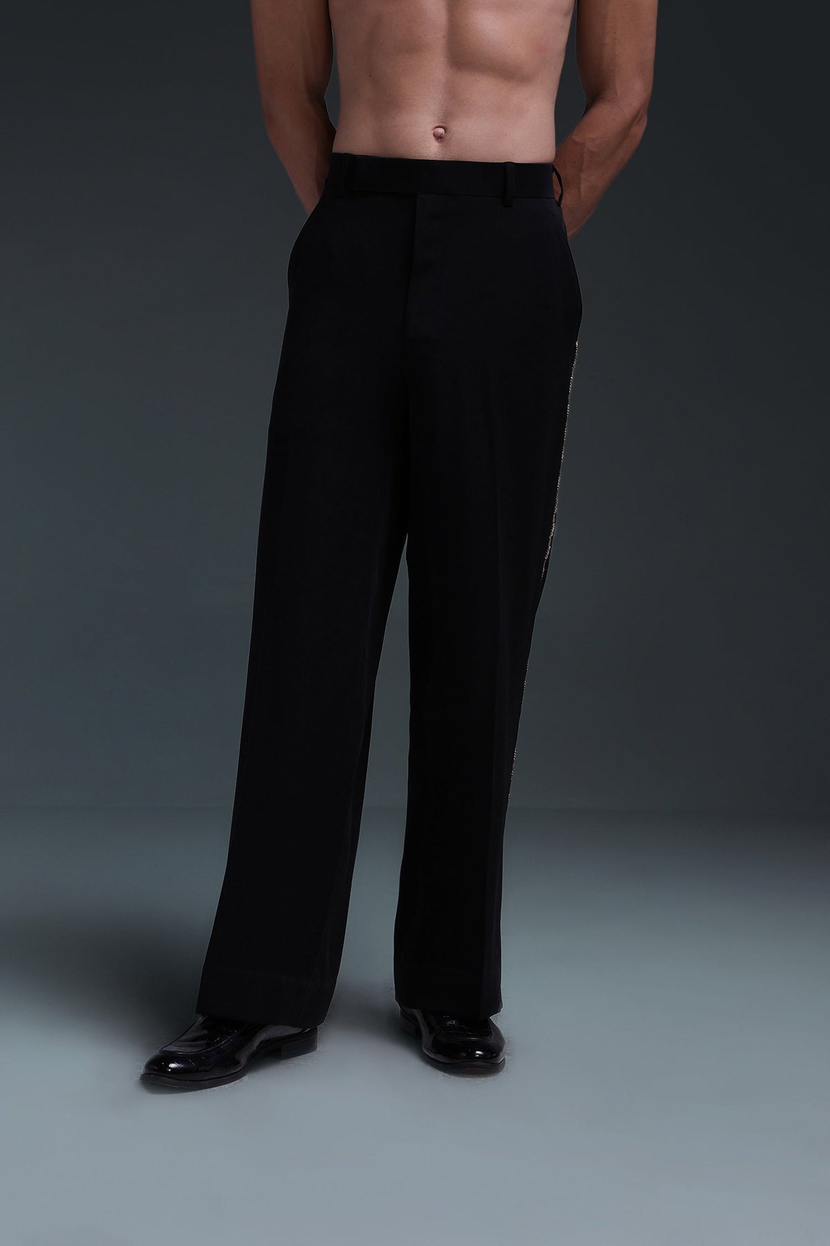 Glisten(Rhinestones) - Hand Embroidered Designer Trouser