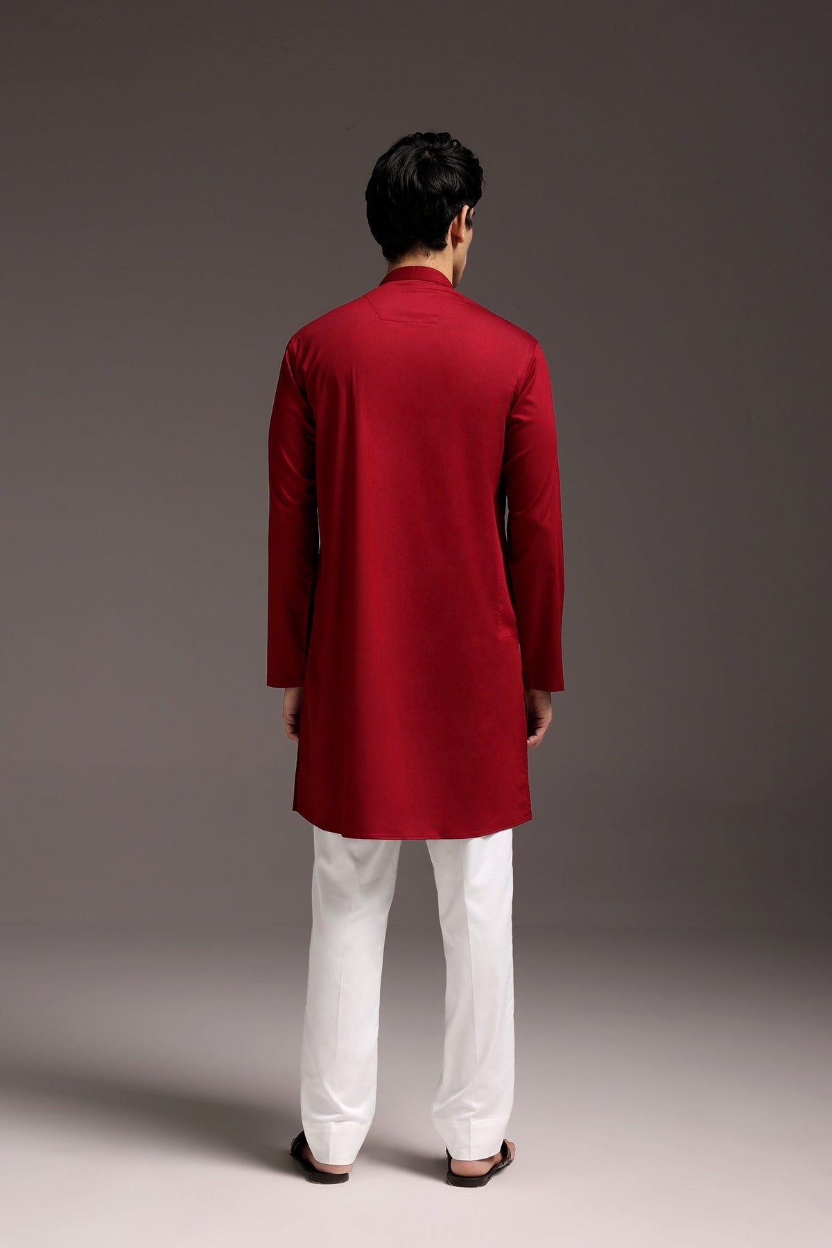 Nandi(Bull) - Hand Embroidered Designer Kurta - Burgandy