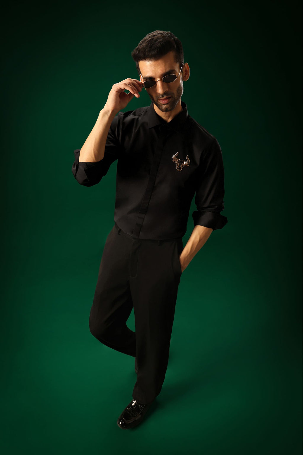 Bison(Bull) - Hand Embroidered Designer Shirt