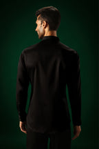 Leo(Lion) - Hand Embroidered Designer Shirt - Black