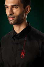 Cobweb(Spider) - Hand Embroidered Designer Shirt