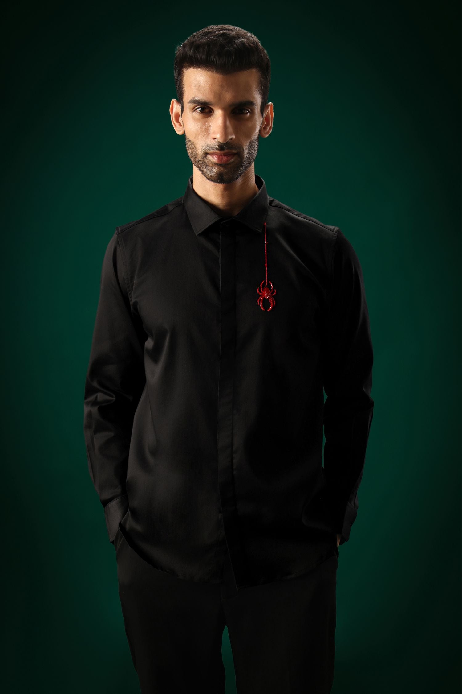 Cobweb(Spider) - Hand Embroidered Designer Shirt