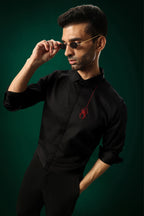Cobweb(Spider) - Hand Embroidered Designer Shirt