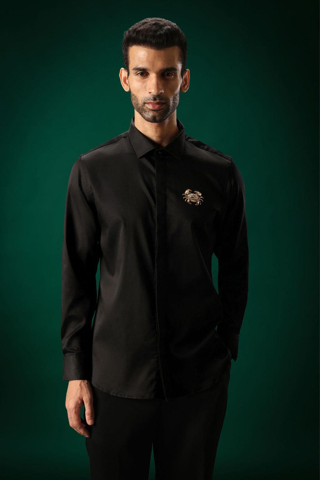 Crab - Hand Embroidered Designer Shirt