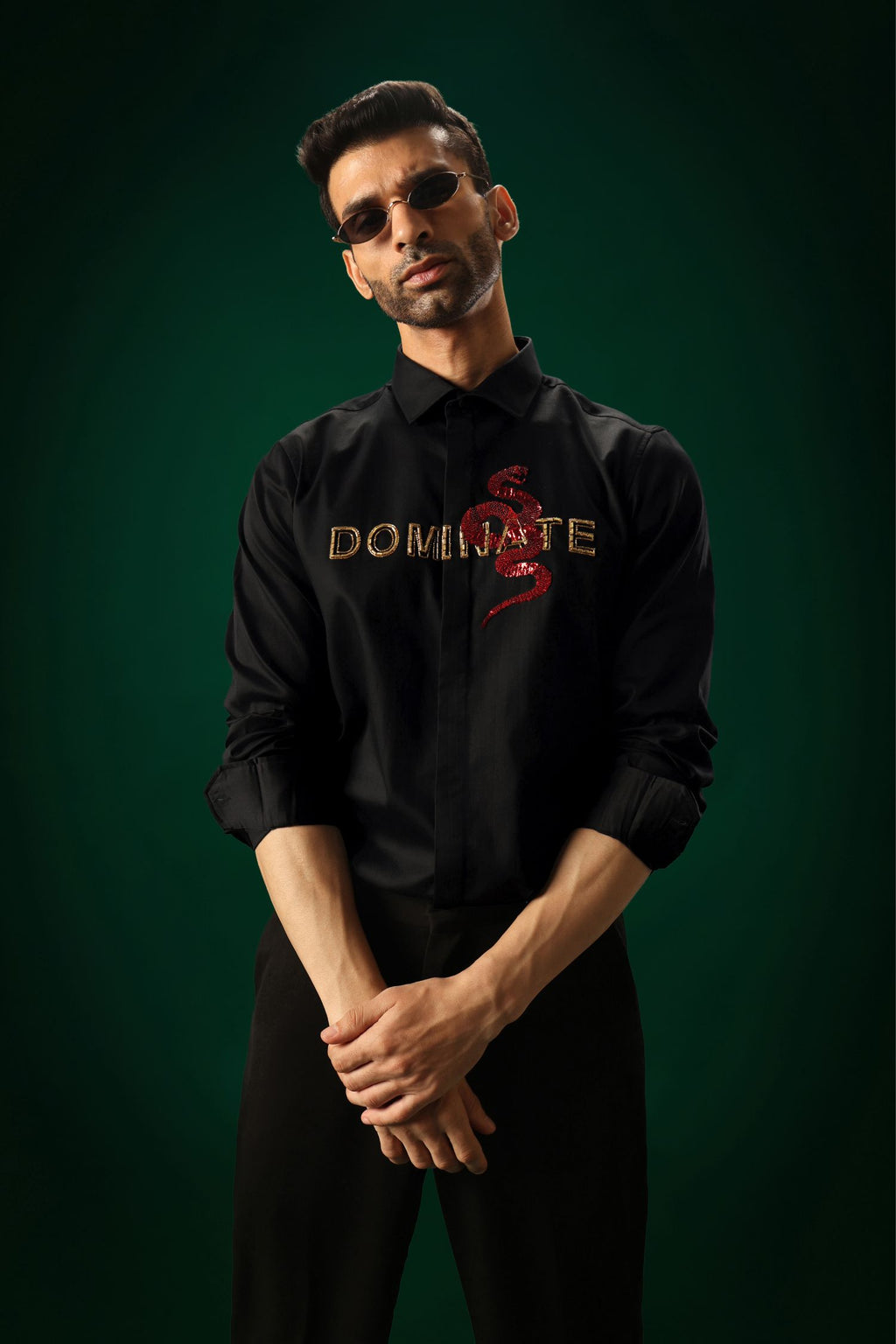 Dominate - Hand Embroidered Designer Shirt
