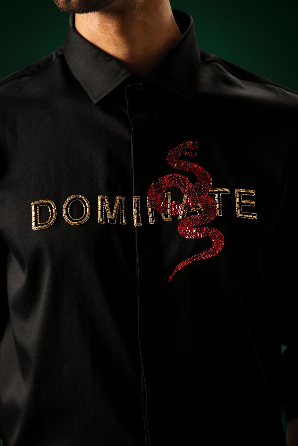 Dominate - Hand Embroidered Designer Shirt
