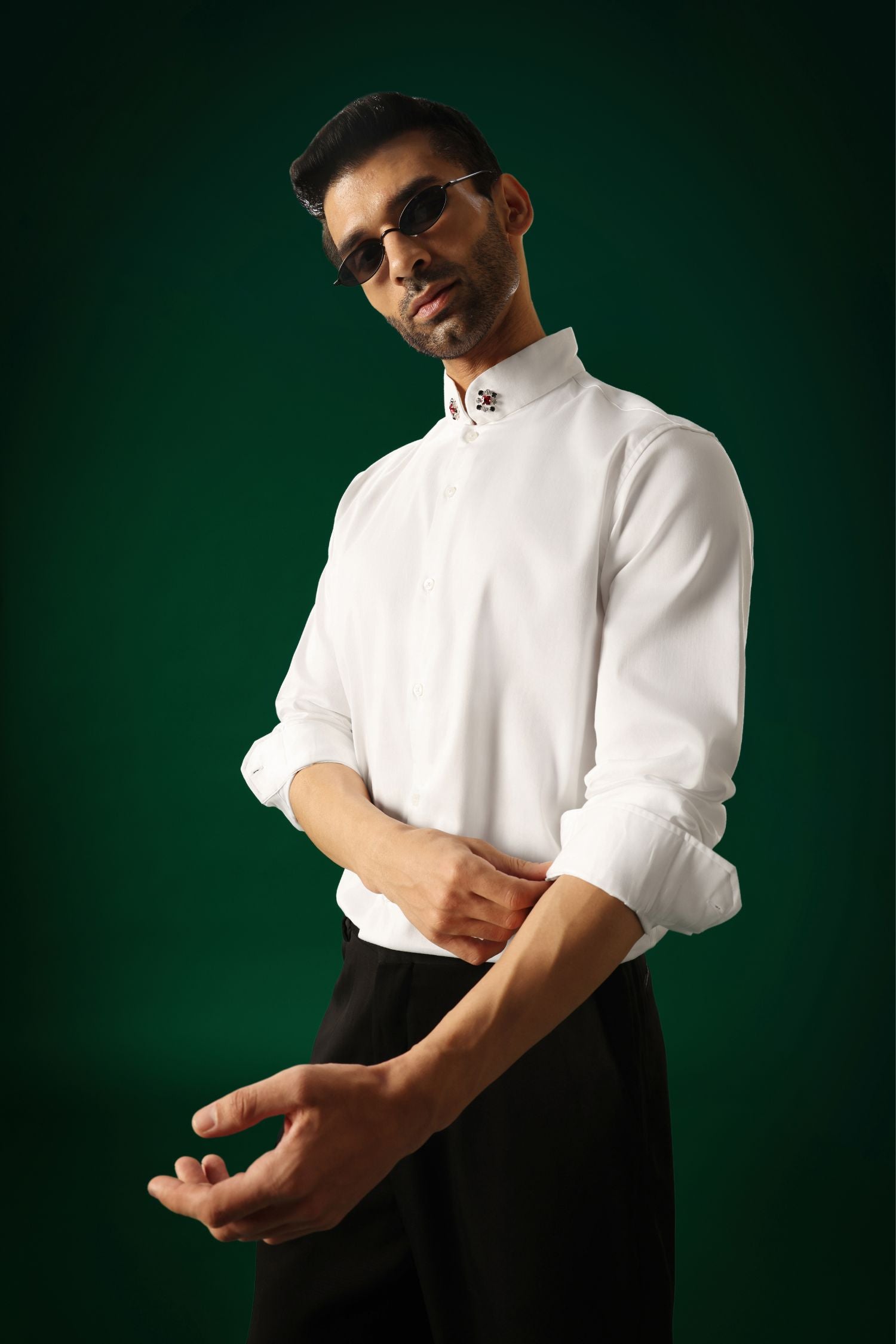 Ember - Hand Embroidered Designer Shirt