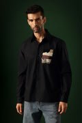 Fragment - Hand Embroidered Designer Shirt - Black