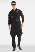 Bloom Pearl Kurta - Black