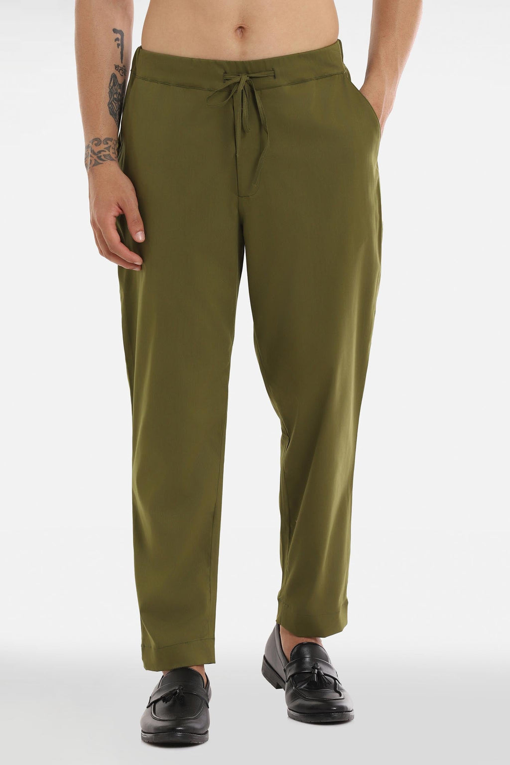 Mirror Kurta - Olive Green
