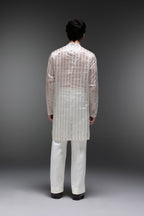 Moon - Hand Embroidered Designer Kurta - Ivory