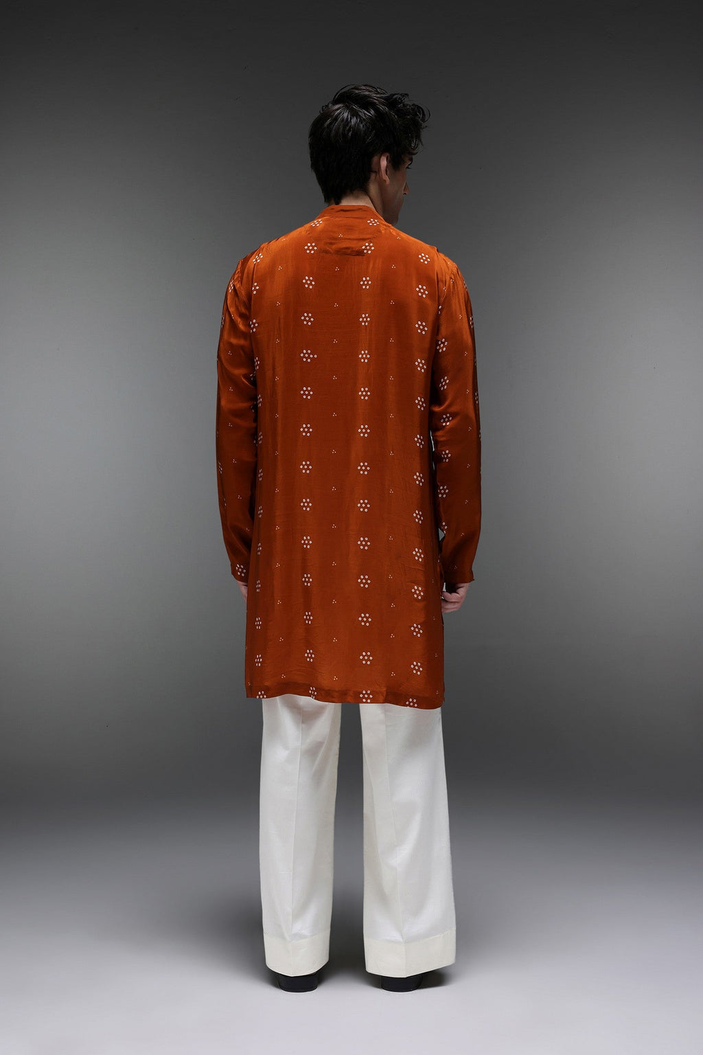Quetzel Bhandini - Hand Embroidered Designer Kurta - Rust Brown