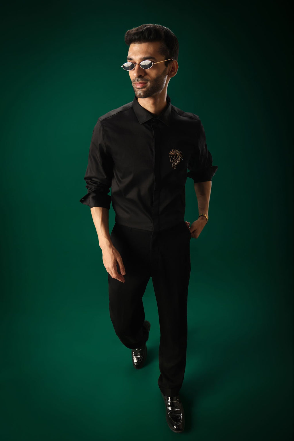 Stallion (Horse) - Hand Embroidered Designer Shirt