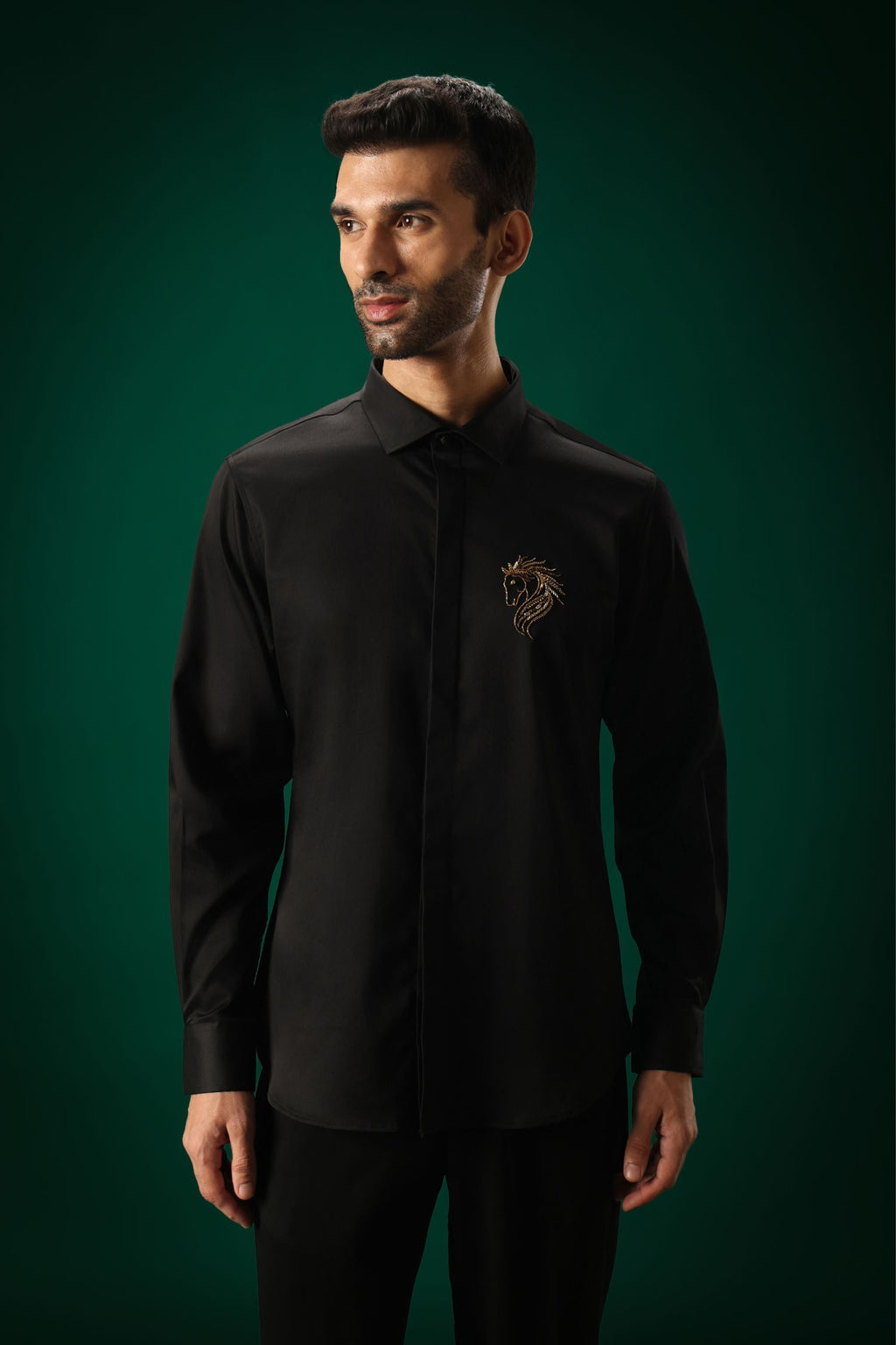 Stallion (Horse) - Hand Embroidered Designer Shirt
