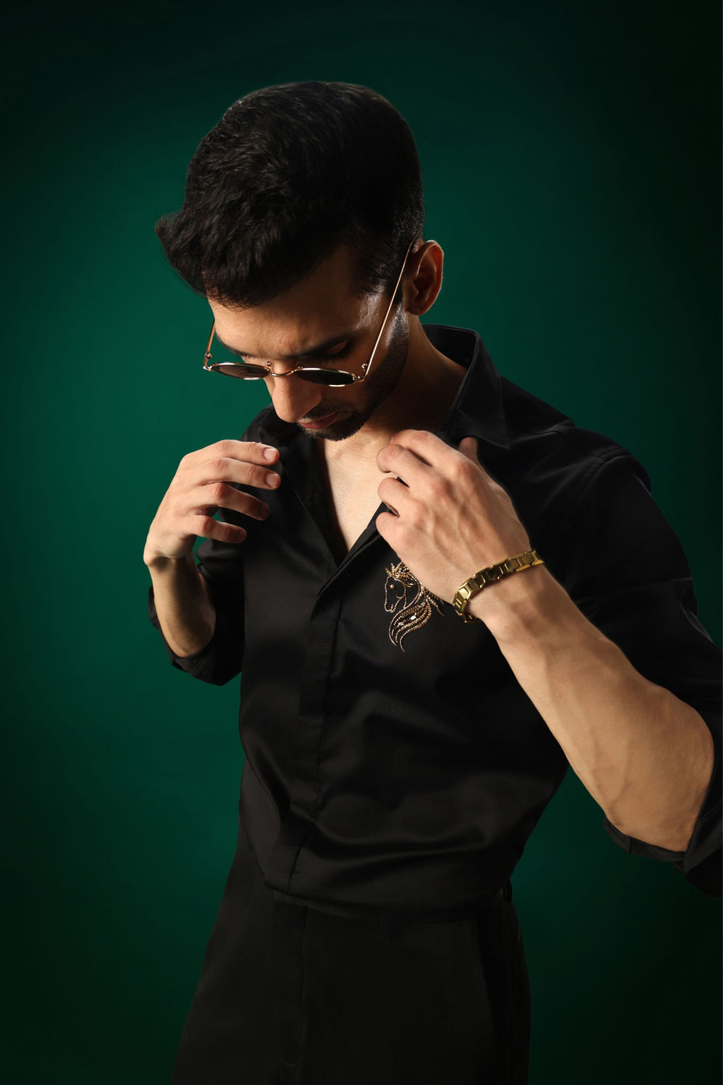 Stallion (Horse) - Hand Embroidered Designer Shirt