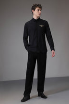 Dollar WIings hand embroidered designer shirt - Black