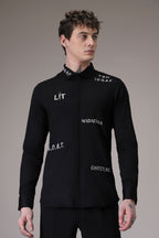 Idgaf hand embroidered designer shirt - Black