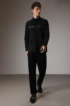 My Wife is Psychotic hand embroidered designer shirt - Black