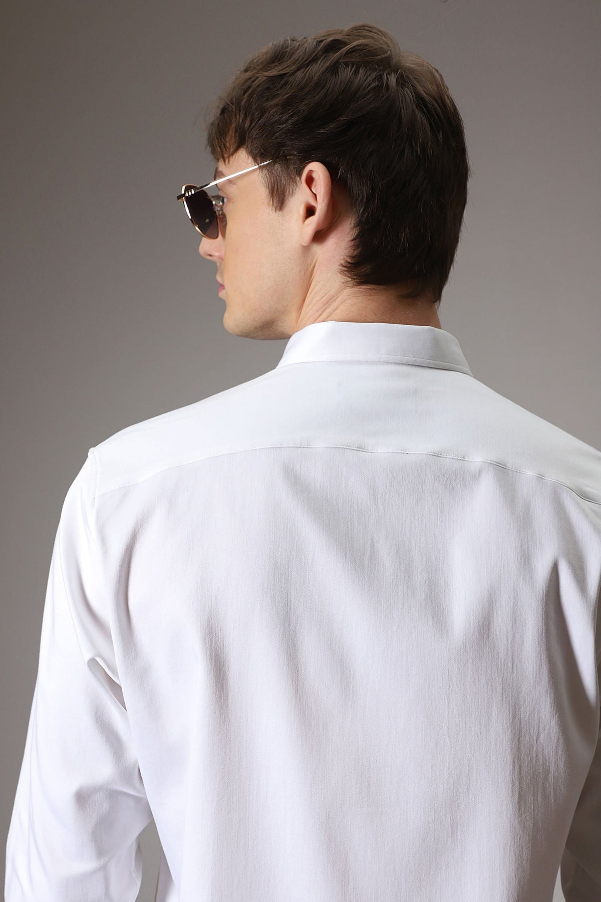 Pintuck hand embroidered designer shirt - White