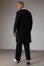 Black with Ivory designer linen Kurta