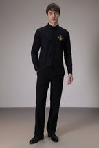 Queen Bee - hand embroidered designer shirt - Black