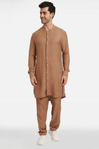 Caramel Embroidered Kurta