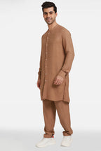 Caramel Embroidered Kurta